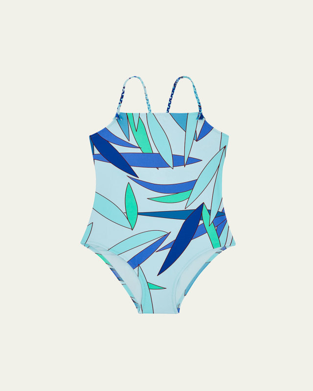 Girl's Printed One-Piece Swimsuit, Size 4-14